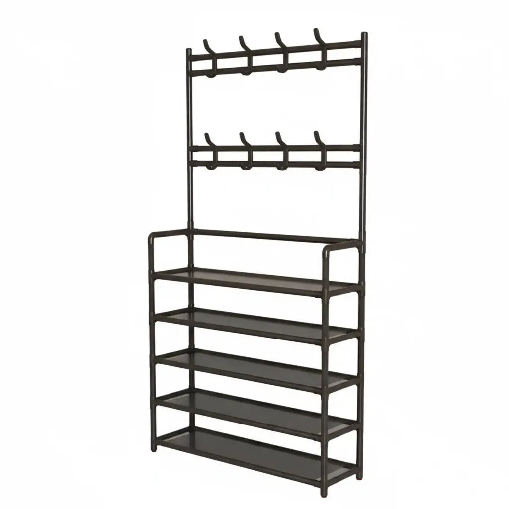 Versatile 3-in-1 Entryway Organizer Rack