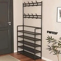 Versatile 3-in-1 Entryway Organizer Rack