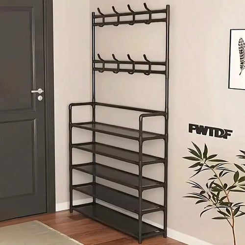 Versatile 3-in-1 Entryway Organizer Rack