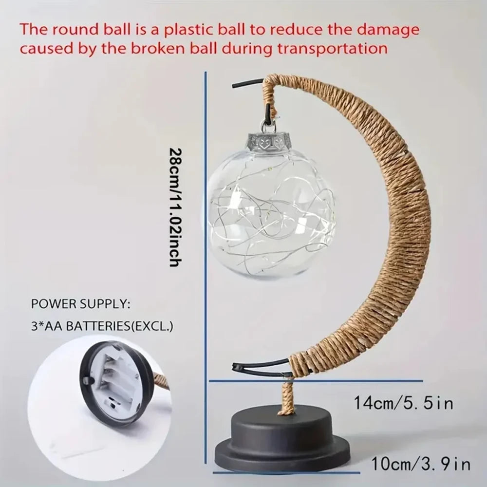 Wrought Iron Moon Night Light