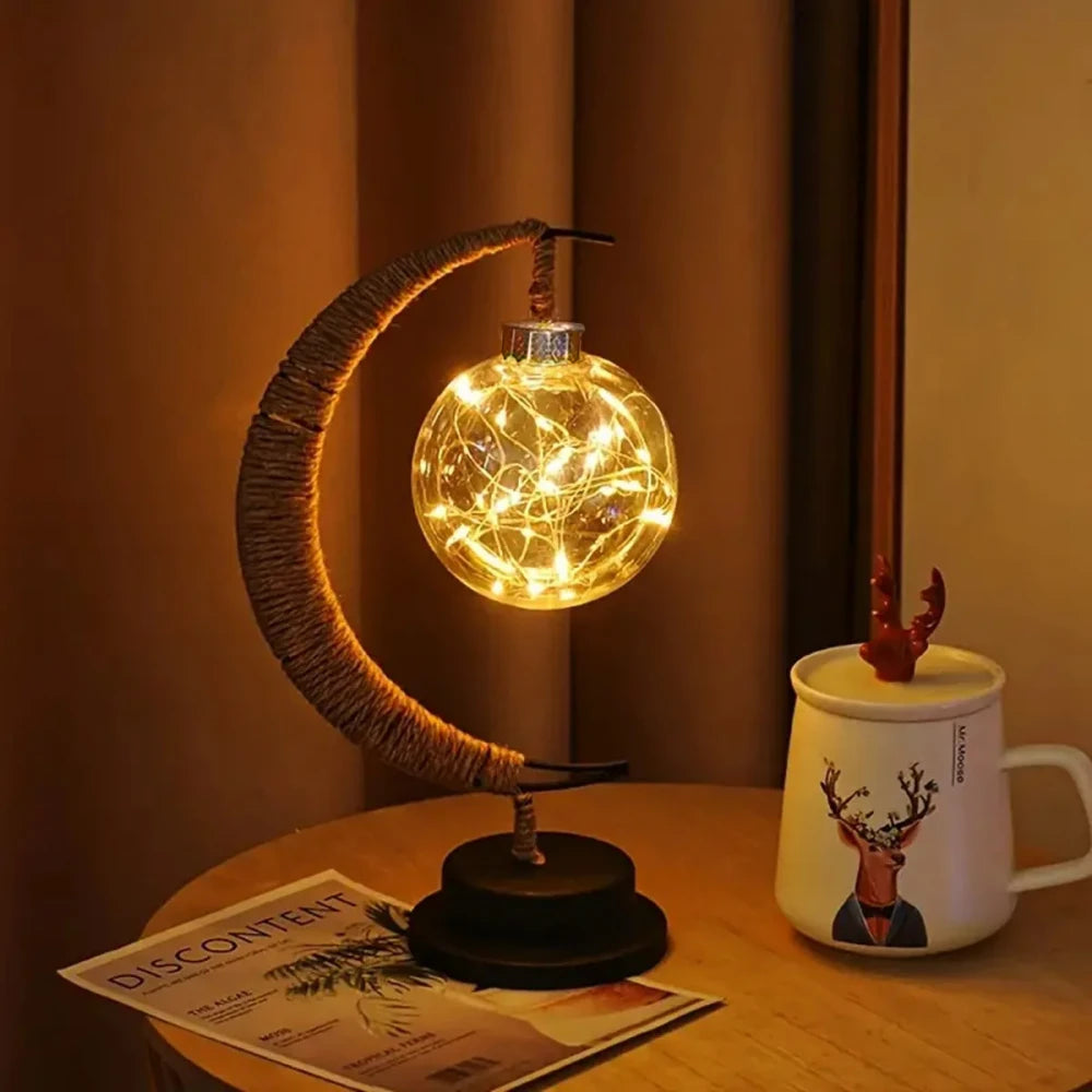 Wrought Iron Moon Night Light