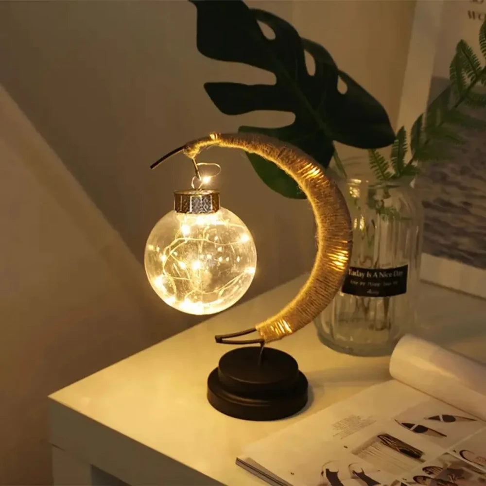 Wrought Iron Moon Night Light