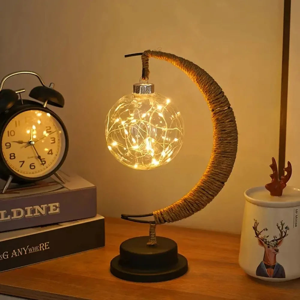 Wrought Iron Moon Night Light