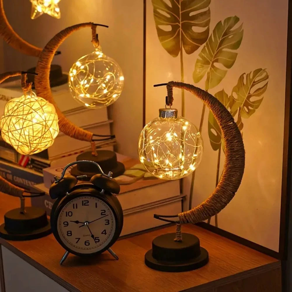 Wrought Iron Moon Night Light