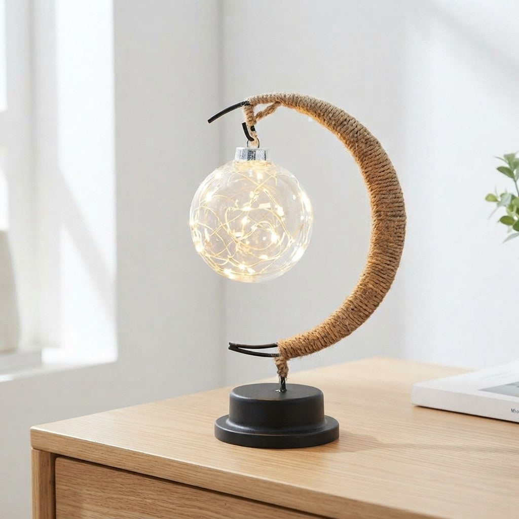 Wrought Iron Moon Night Light