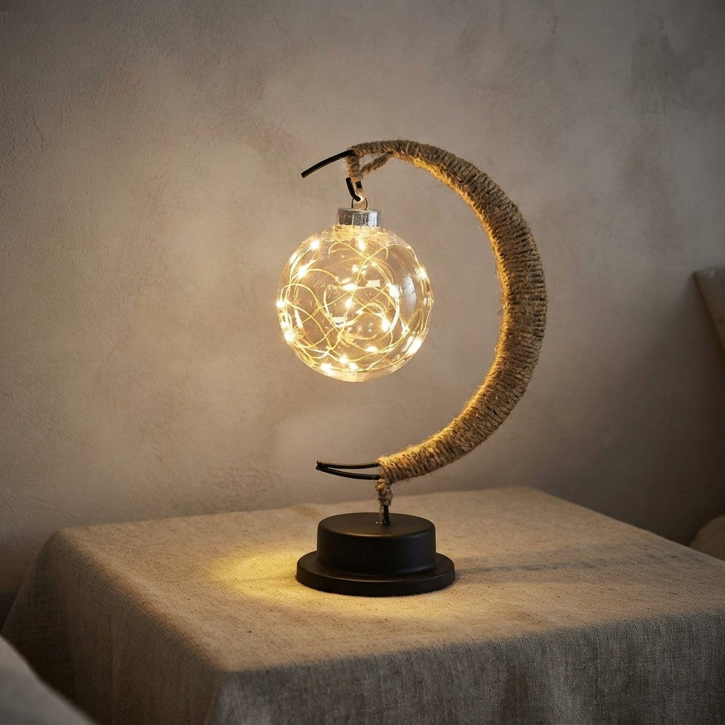Wrought Iron Moon Night Light