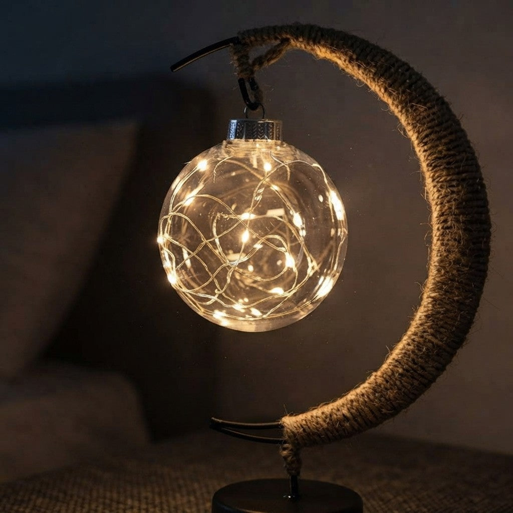 Wrought Iron Moon Night Light
