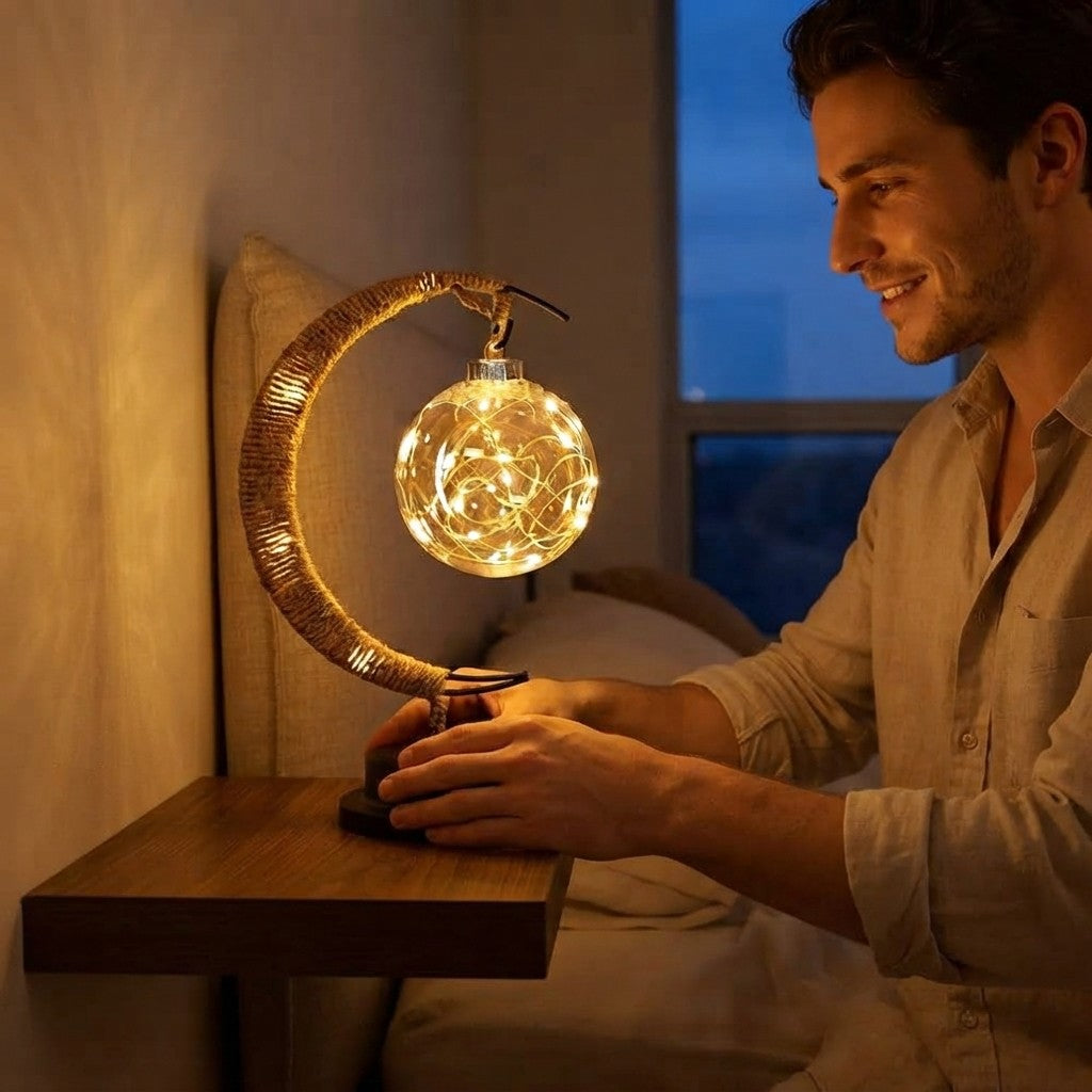Wrought Iron Moon Night Light