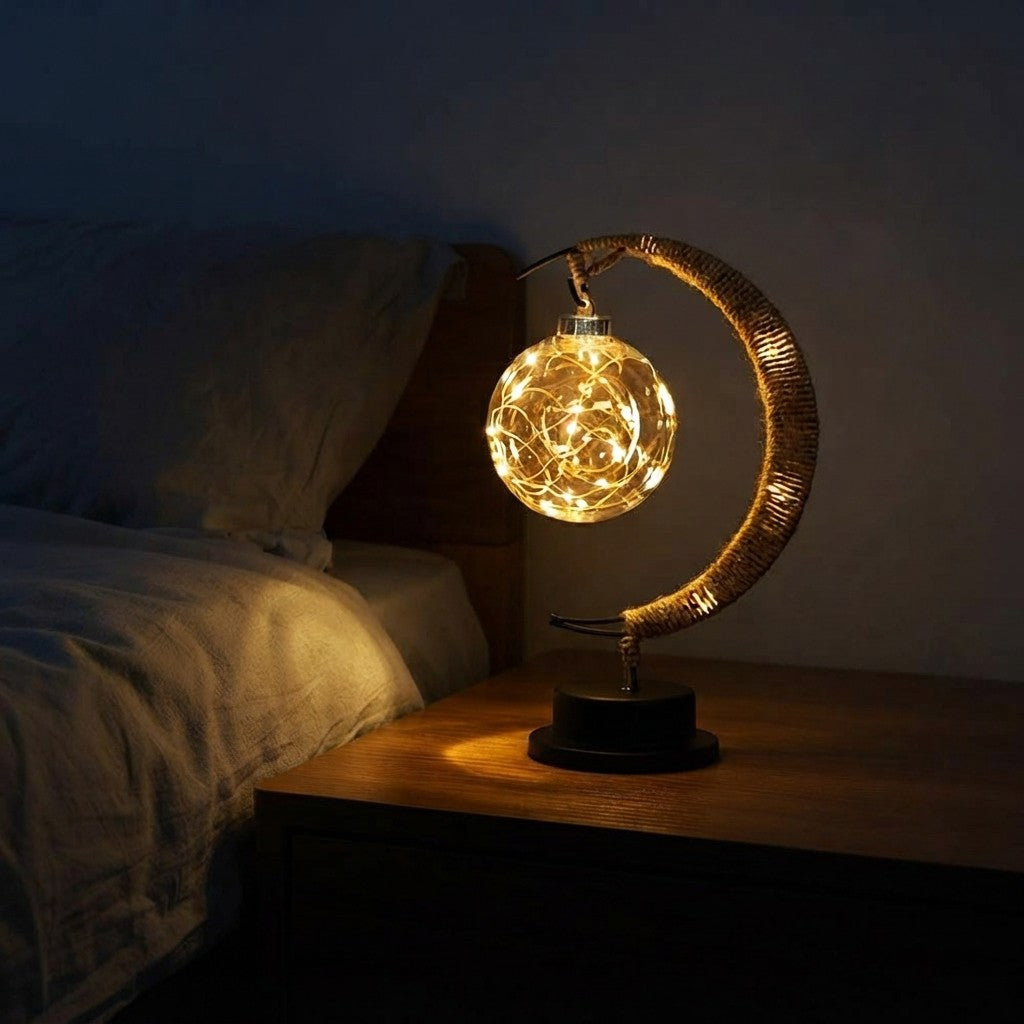Wrought Iron Moon Night Light